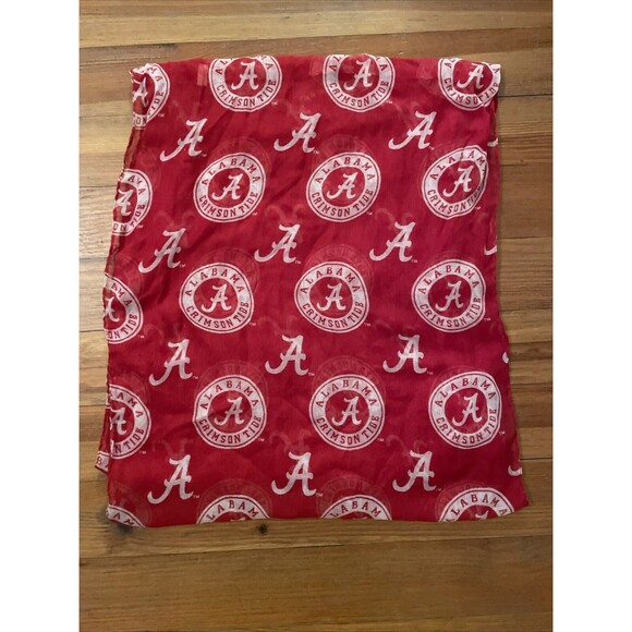 Alabama Crimson Tide Red Logo Infinity Scarf One Size Sheer Roll Tide Football - Picture 5 of 9